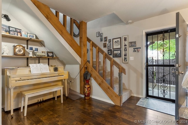 interior space featuring dark hardwood / wood-style flooring