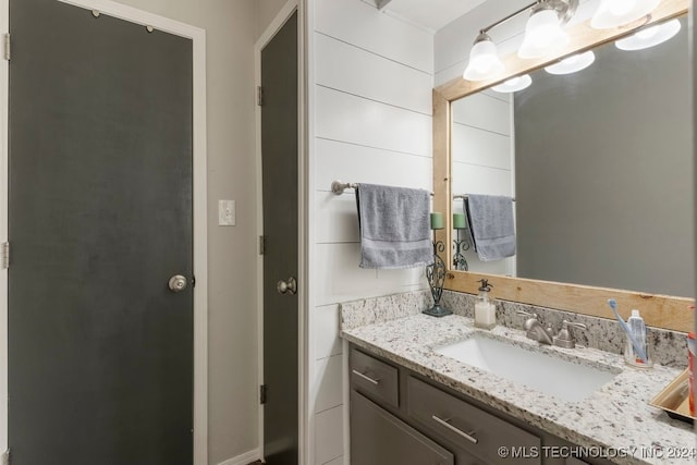 bathroom featuring vanity