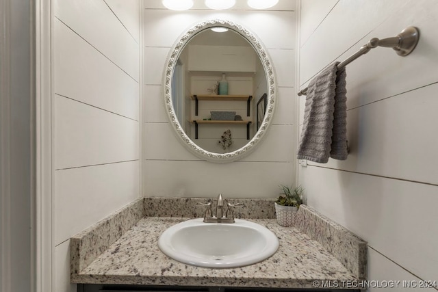 bathroom featuring vanity