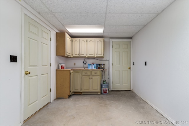 kitchen with a drop ceiling