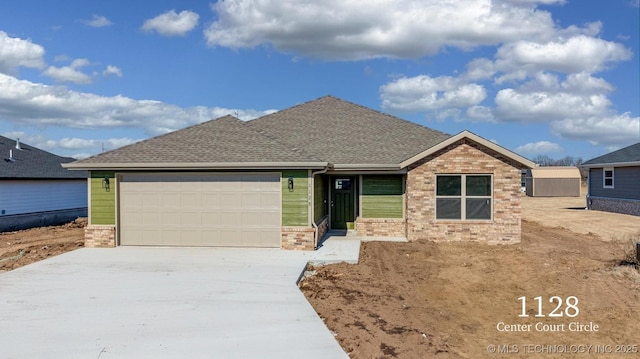 ranch-style home with a garage