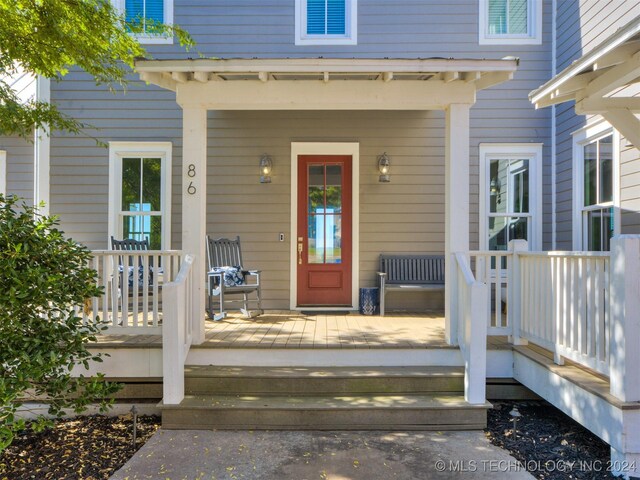 86 Ridgeline, Carlton Landing, OK 74432 - property entrance featuring covered porch
