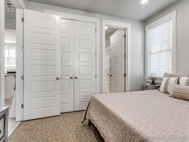 86 Ridgeline, Carlton Landing, OK 74432 - bedroom featuring recessed lighting, a closet, and visible vents