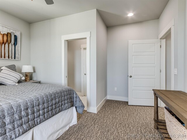 86 Ridgeline, Carlton Landing, OK 74432 - carpeted bedroom featuring baseboards and recessed lighting