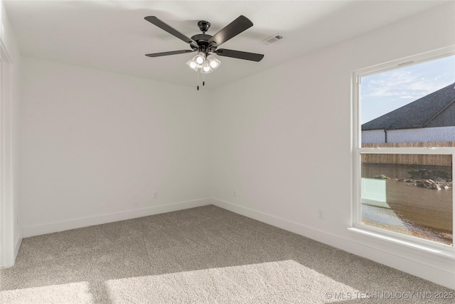 2804 E Northampton St, Broken Arrow, OK 74014 - carpeted spare room with healthy amount of natural light, baseboards, and a ceiling fan