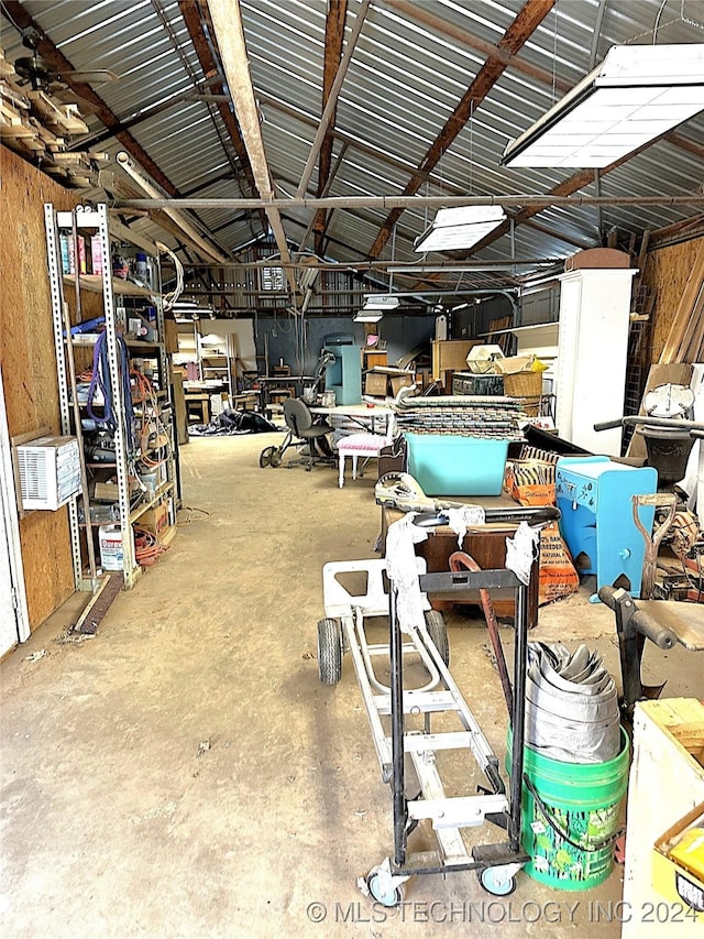 view of storage area