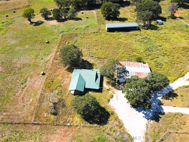 drone / aerial view featuring a rural view