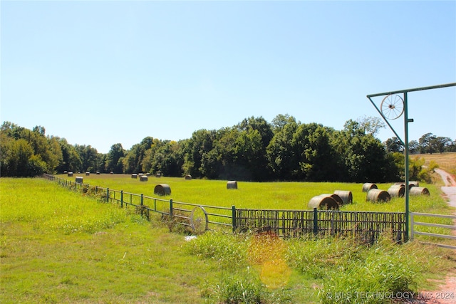 view of yard featuring a rural view