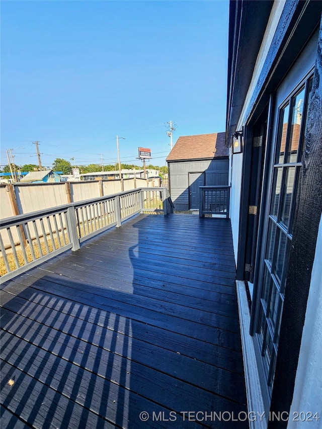 view of wooden terrace