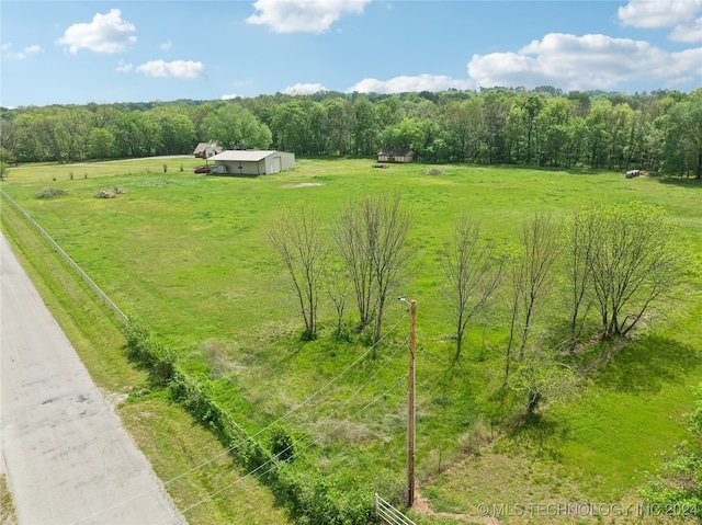 drone / aerial view featuring a rural view