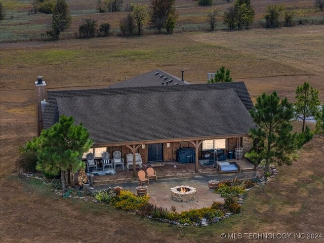 bird's eye view featuring a rural view