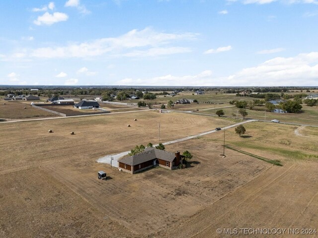 drone / aerial view featuring a rural view