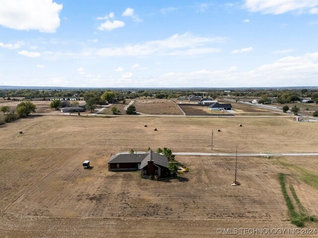 aerial view featuring a rural view