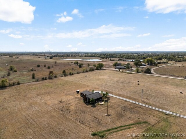 bird's eye view with a rural view