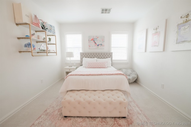 bedroom with carpet floors