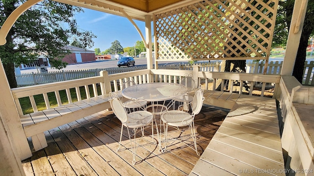 view of wooden deck