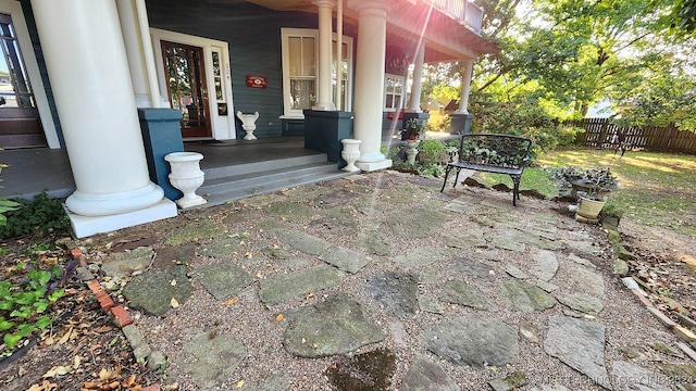 view of patio / terrace with covered porch