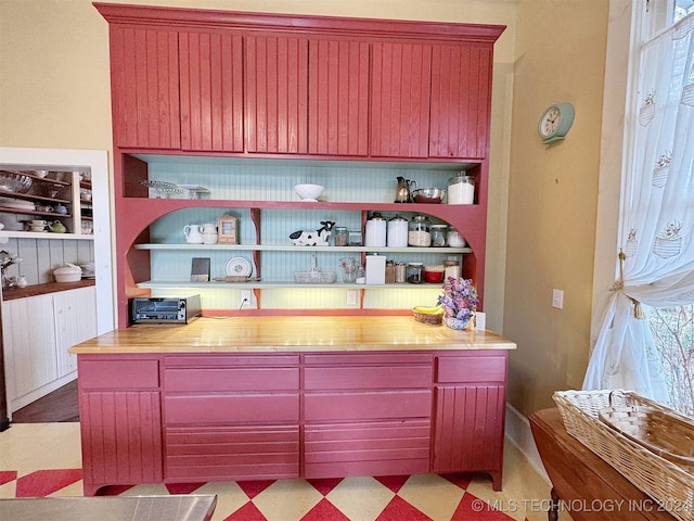 kitchen with wood counters