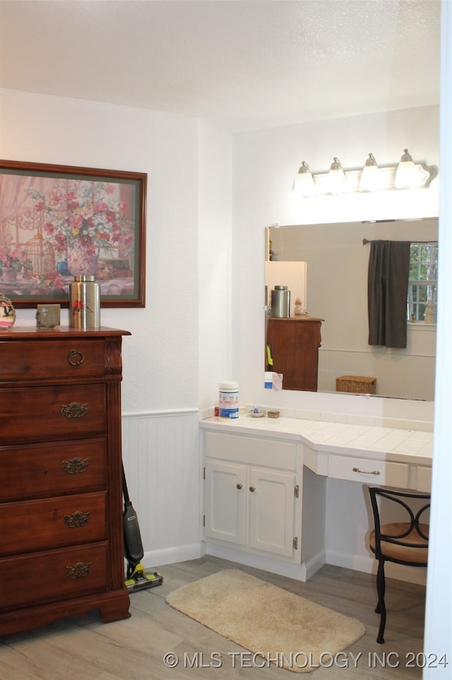 bathroom featuring hardwood / wood-style floors