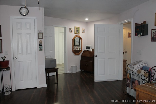 interior space featuring dark hardwood / wood-style floors