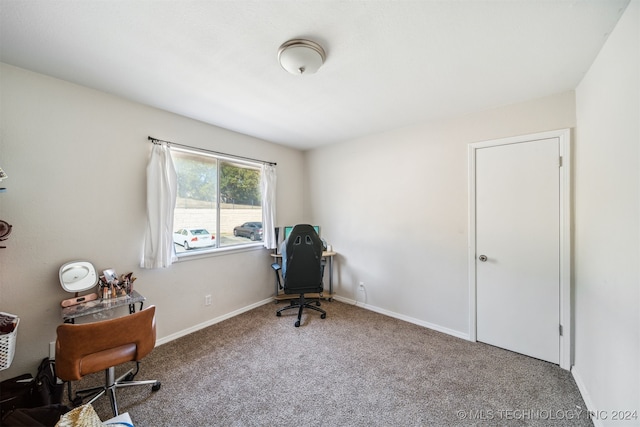 office with carpet flooring