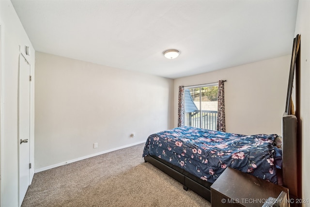 bedroom with carpet