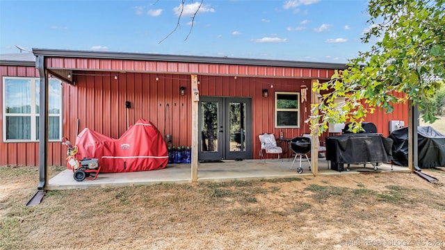 6126 Kings Rd, Ardmore, OK 73401 - view of outdoor structure featuring french doors