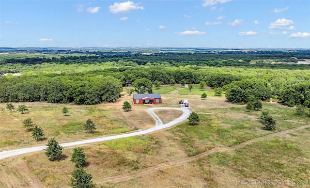 bird's eye view with a rural view