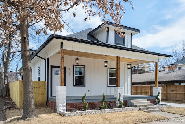 view of front of home with a porch