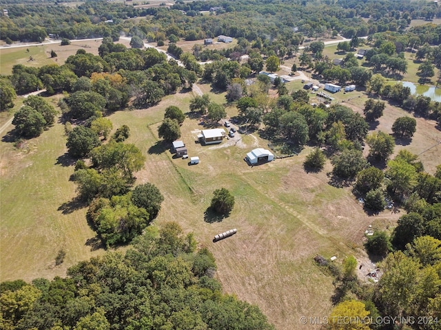 bird's eye view with a rural view