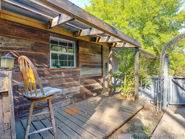 view of wooden deck