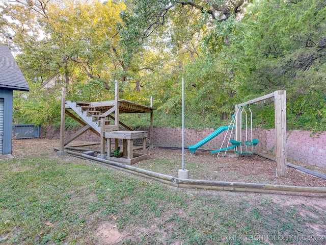 view of jungle gym