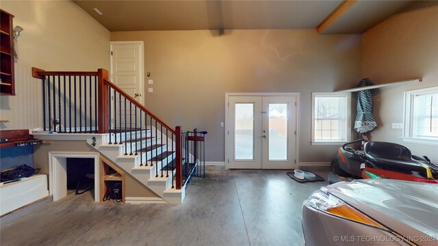 foyer with french doors