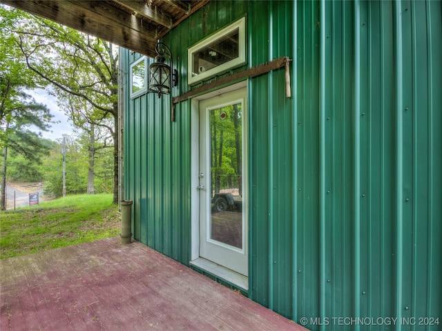 view of doorway to property