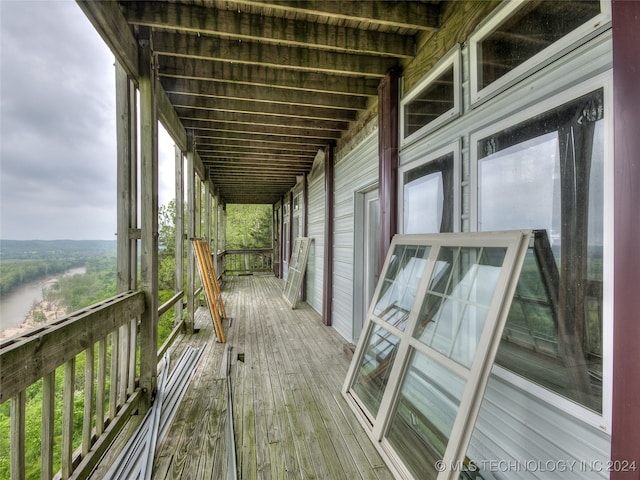 view of wooden terrace