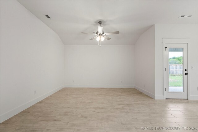 10812 S 274th Ave E, Coweta, OK 74014 - bonus room with a ceiling fan, lofted ceiling, and baseboards