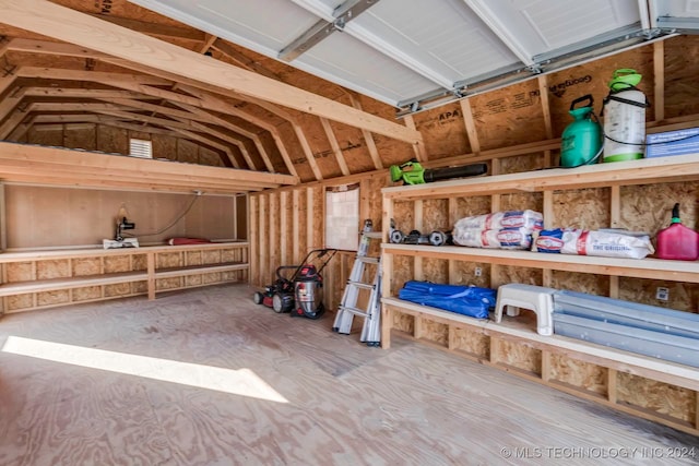 view of storage room