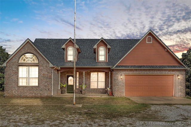 view of front of house featuring a garage