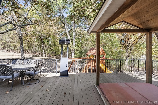 view of wooden deck