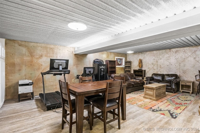 dining area featuring hardwood / wood-style flooring