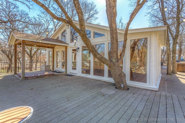 view of wooden deck