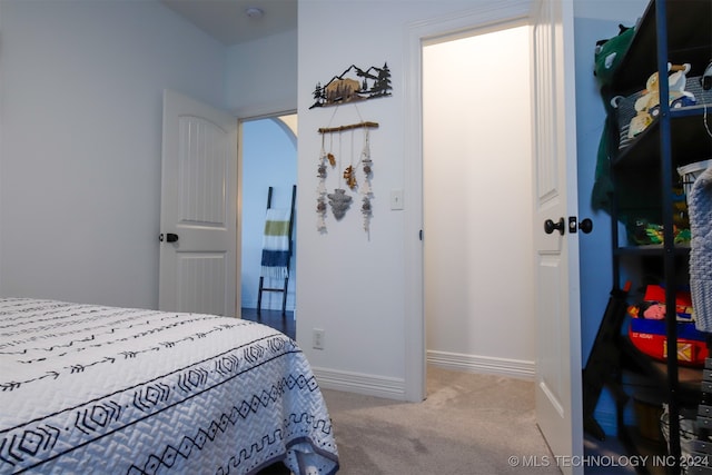 view of carpeted bedroom