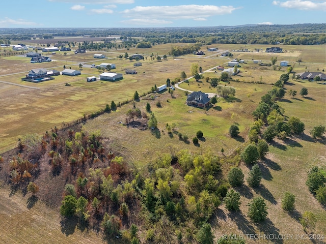 drone / aerial view featuring a rural view