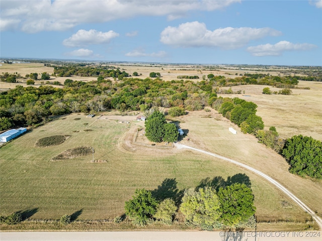 drone / aerial view featuring a rural view