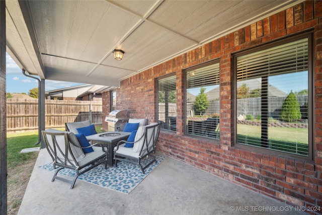 view of patio / terrace with grilling area