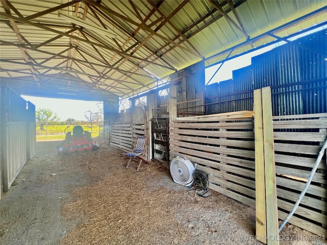 view of horse barn