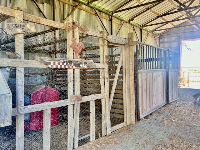 view of horse barn