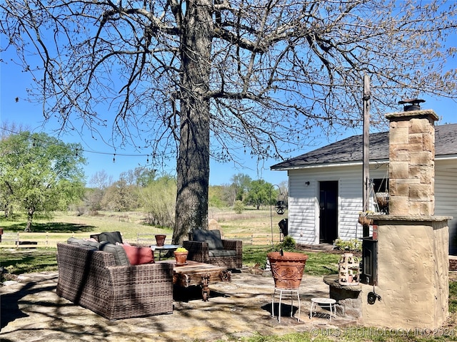 view of patio / terrace with an outdoor hangout area