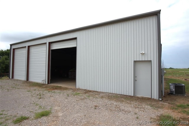 garage with central AC