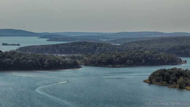 property view of water featuring a mountain view